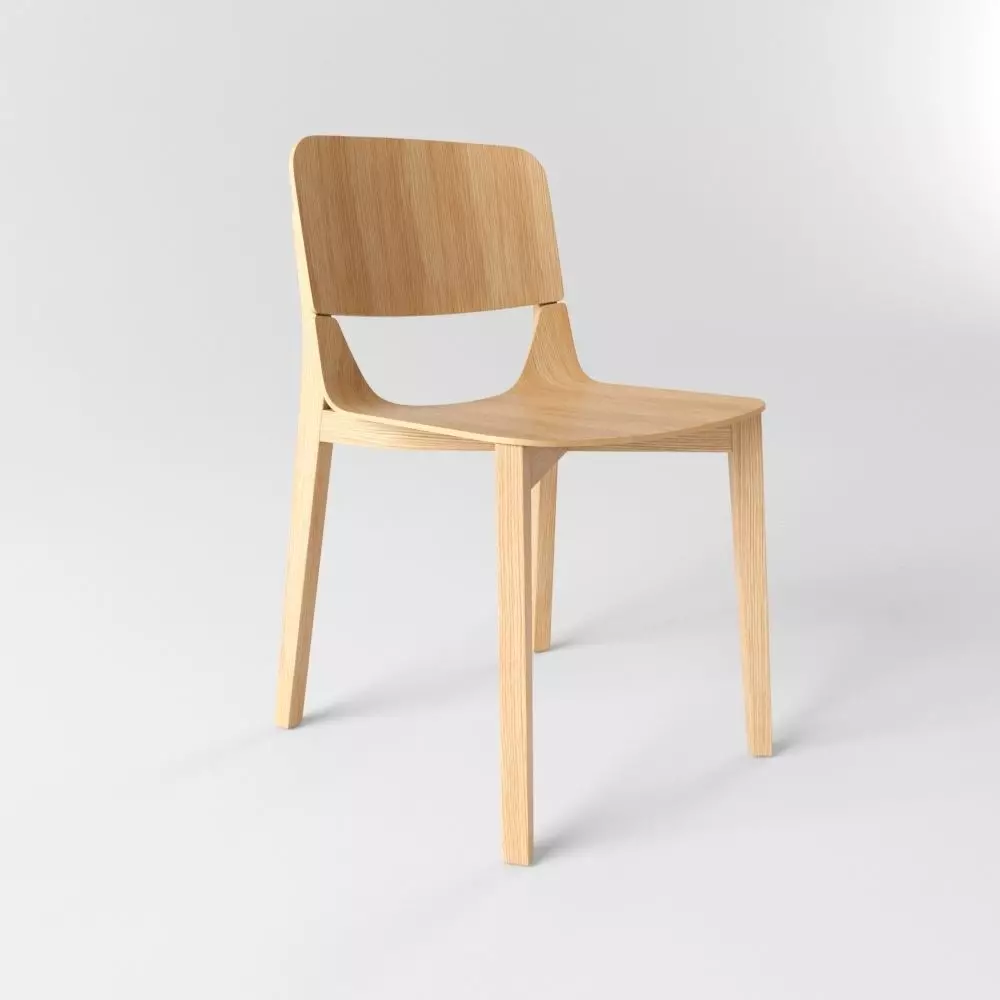 Chair Leaf Low-poly 3D model_0