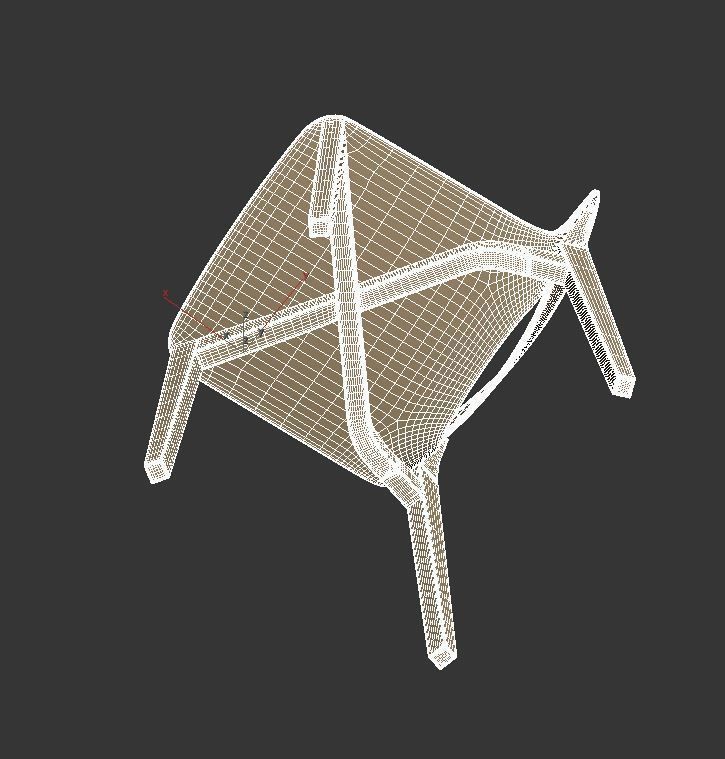 Chair Leaf Low-poly 3D model_12