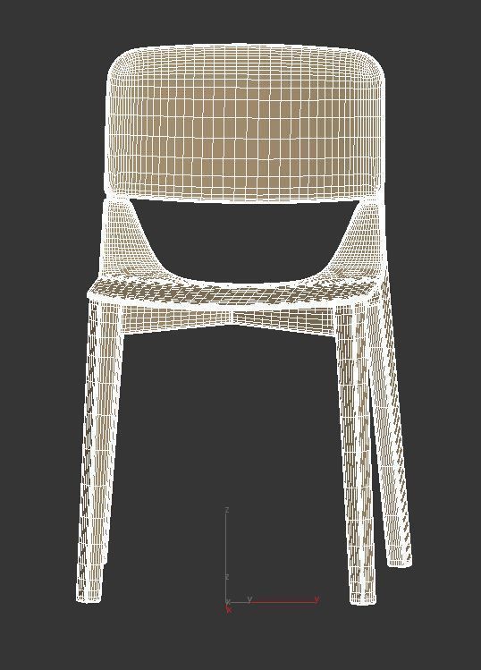 Chair Leaf Low-poly 3D model_11