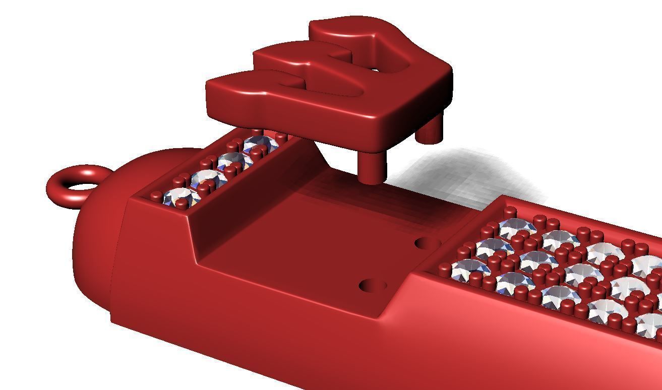 Mezuzah gold pendant 3d printable model jewish religion jewelry 3D print model_5