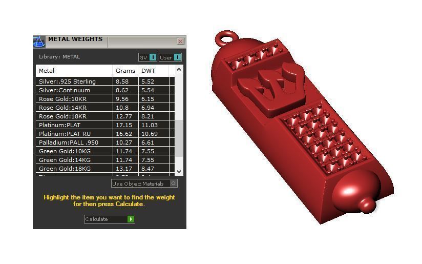 Mezuzah gold pendant 3d printable model jewish religion jewelry 3D print model_8