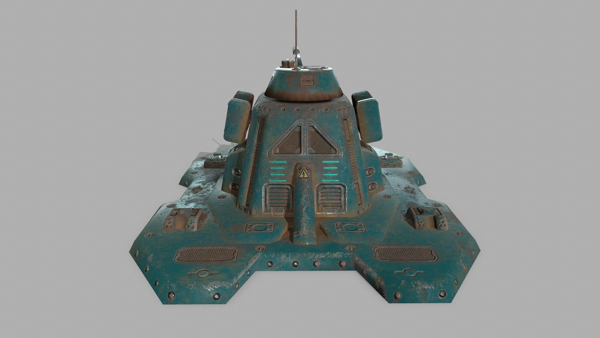 Missile Turret Low-poly 3D model_5
