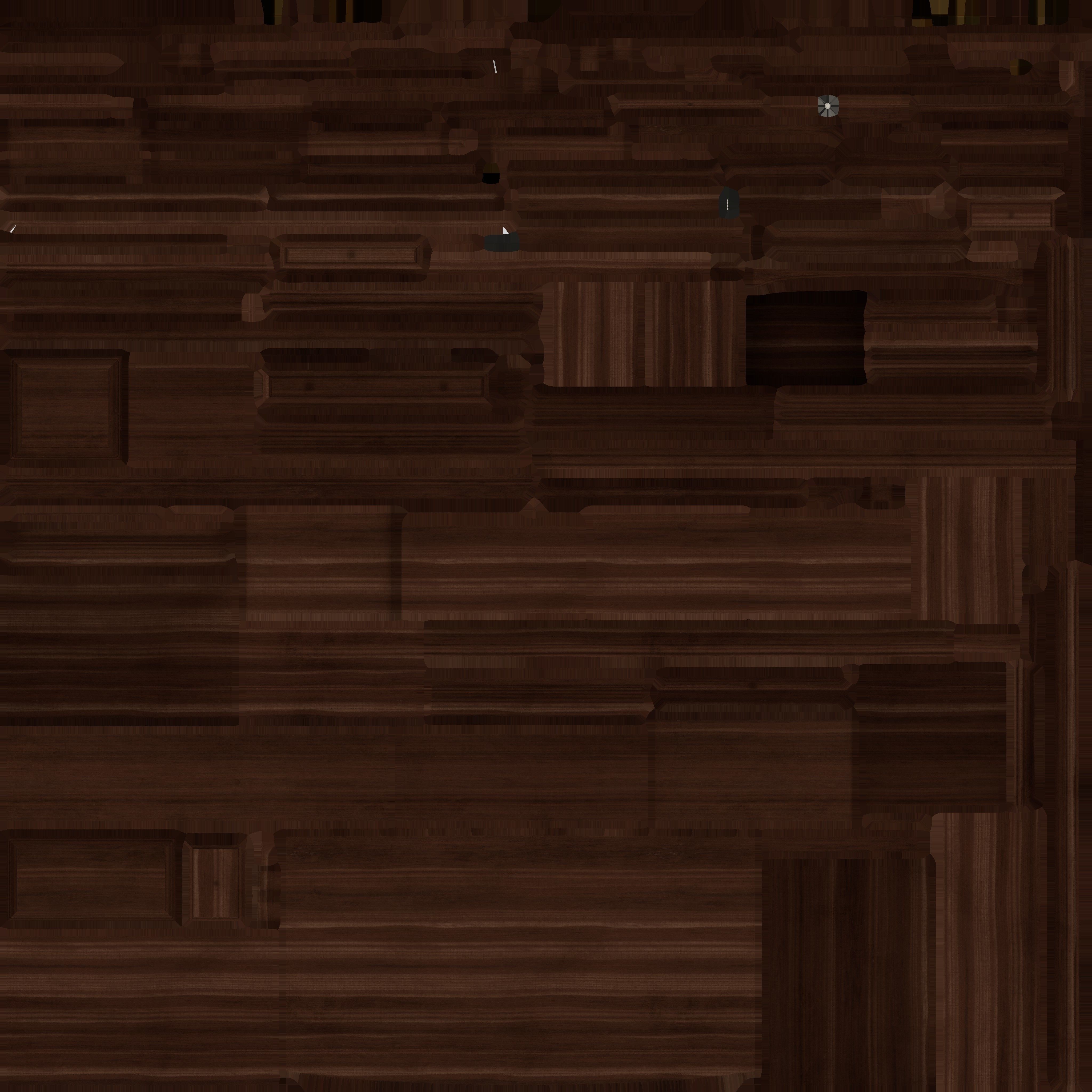 Classic Office Desk Low-poly 3D model_11