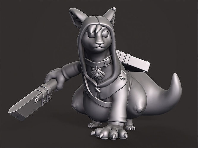 Veyluu Rogue - Custom DnD Miniature 3D print model