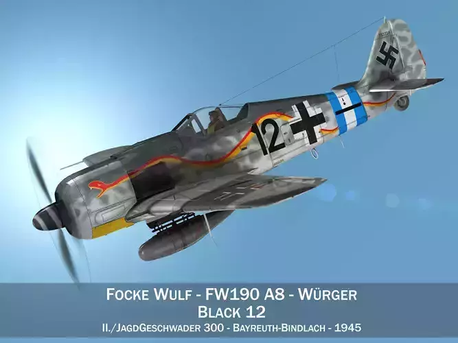 Focke Wulf - FW190 A-8 - Black 12