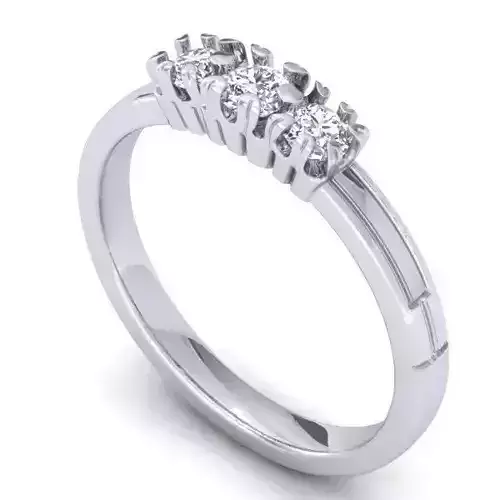 RING28 three stone diamond ring gold