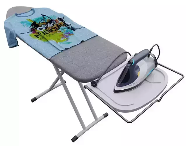 iron and ironing board