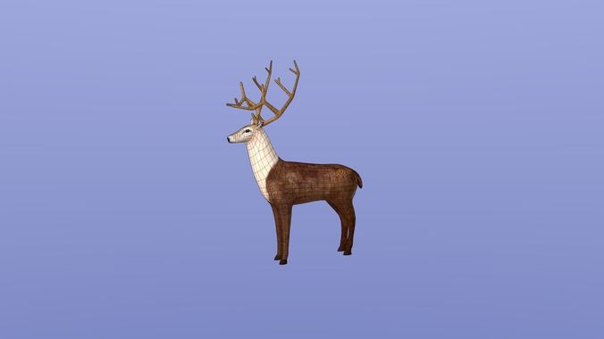 Deer low-poly Low-poly 3D model