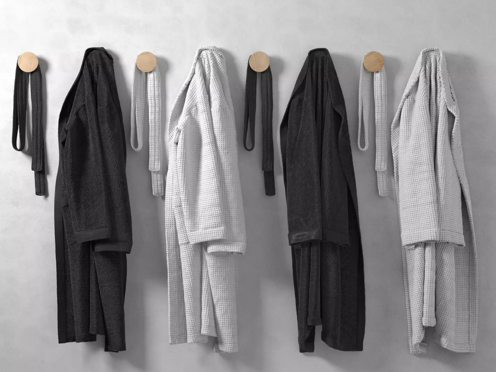 Hanging Bathrobes 2 3D model