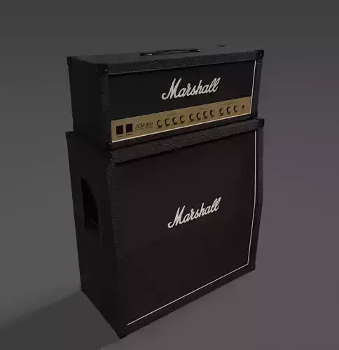 Marshall Half Stack Free low-poly 3D model