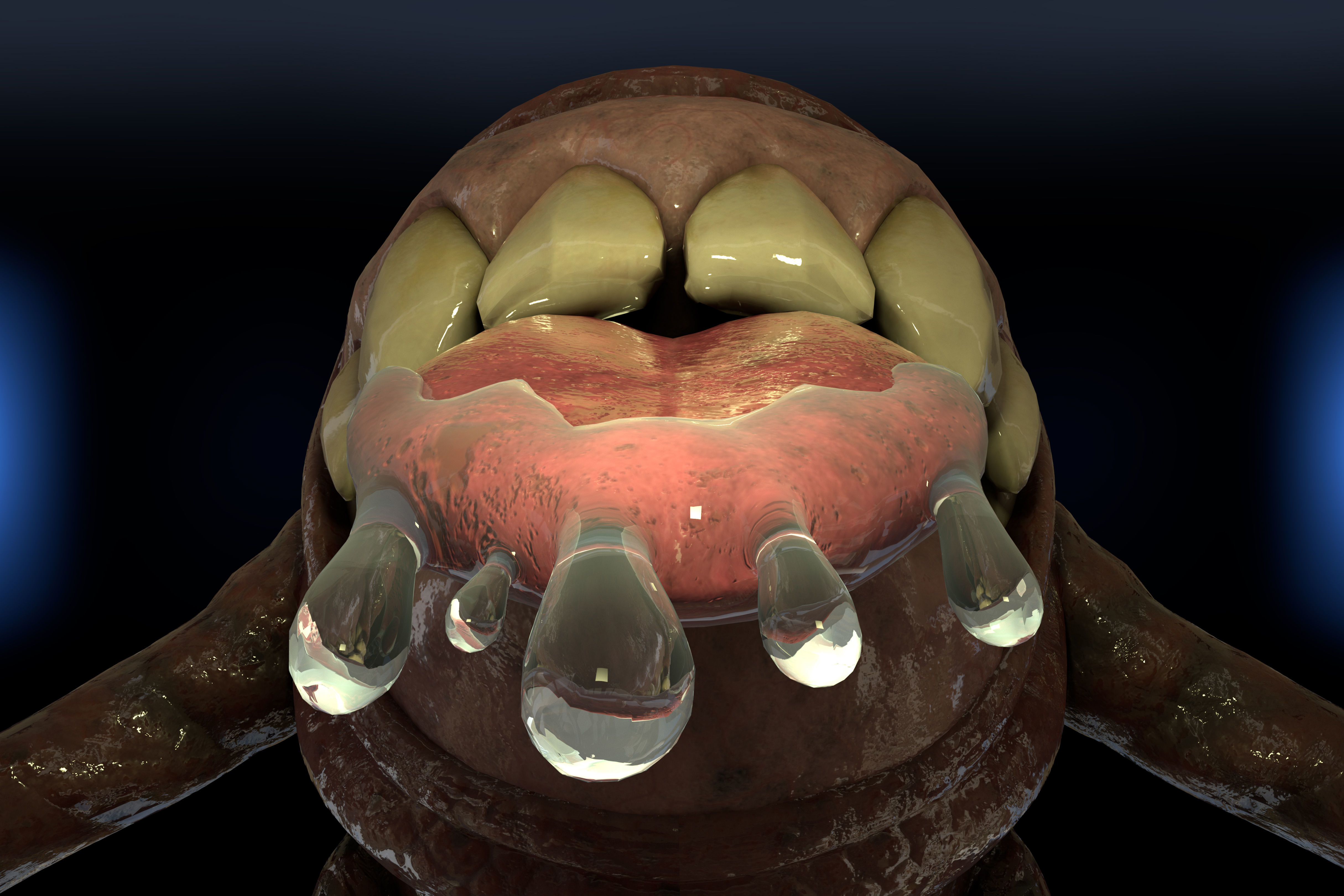 Slime Monster - Low Poly - Rigged - Animated - PBR Low-poly 3D model_4