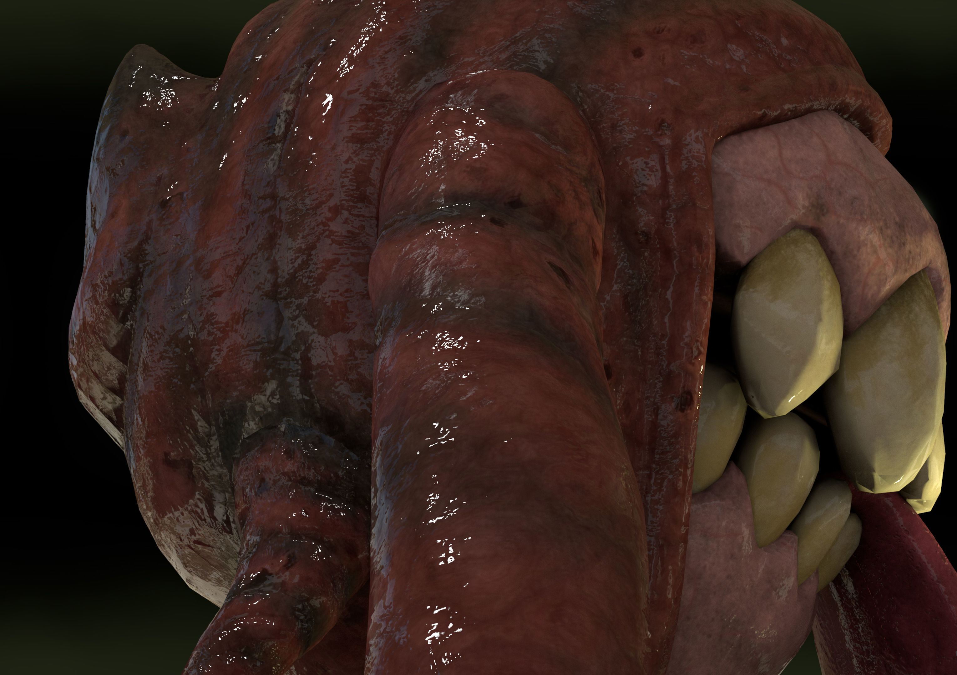 Slime Monster - Low Poly - Rigged - Animated - PBR Low-poly 3D model_3