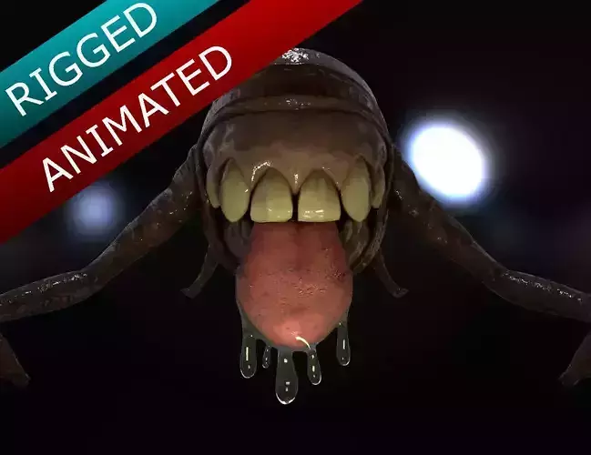 Slime Monster - Low Poly - Rigged - Animated - PBR Low-poly 3D model