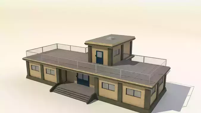 Building-01 building Low-poly 3D model