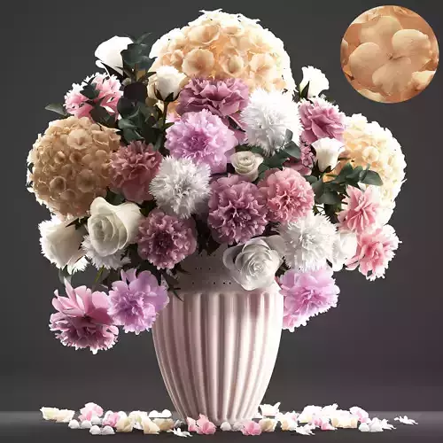 Bouquet of spring flowers 3D model
