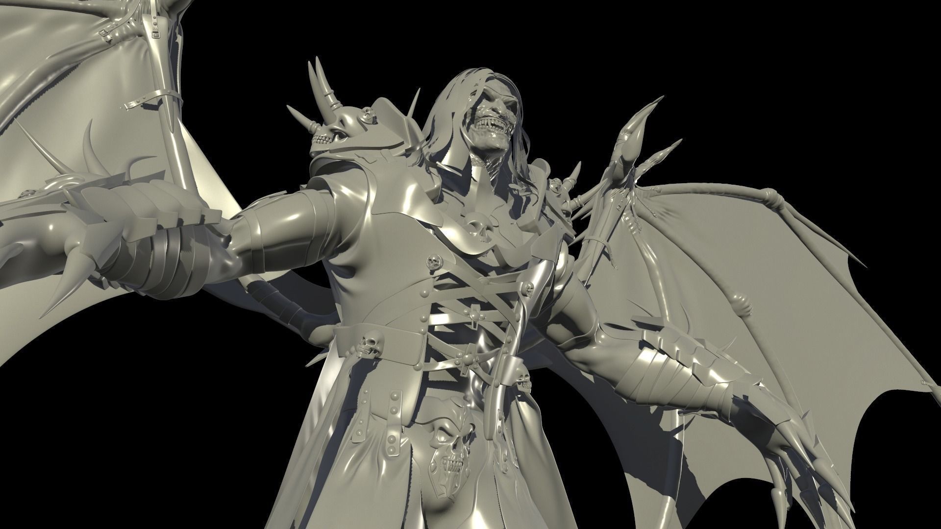 A large collection of high-poly models from the program zbrush _4