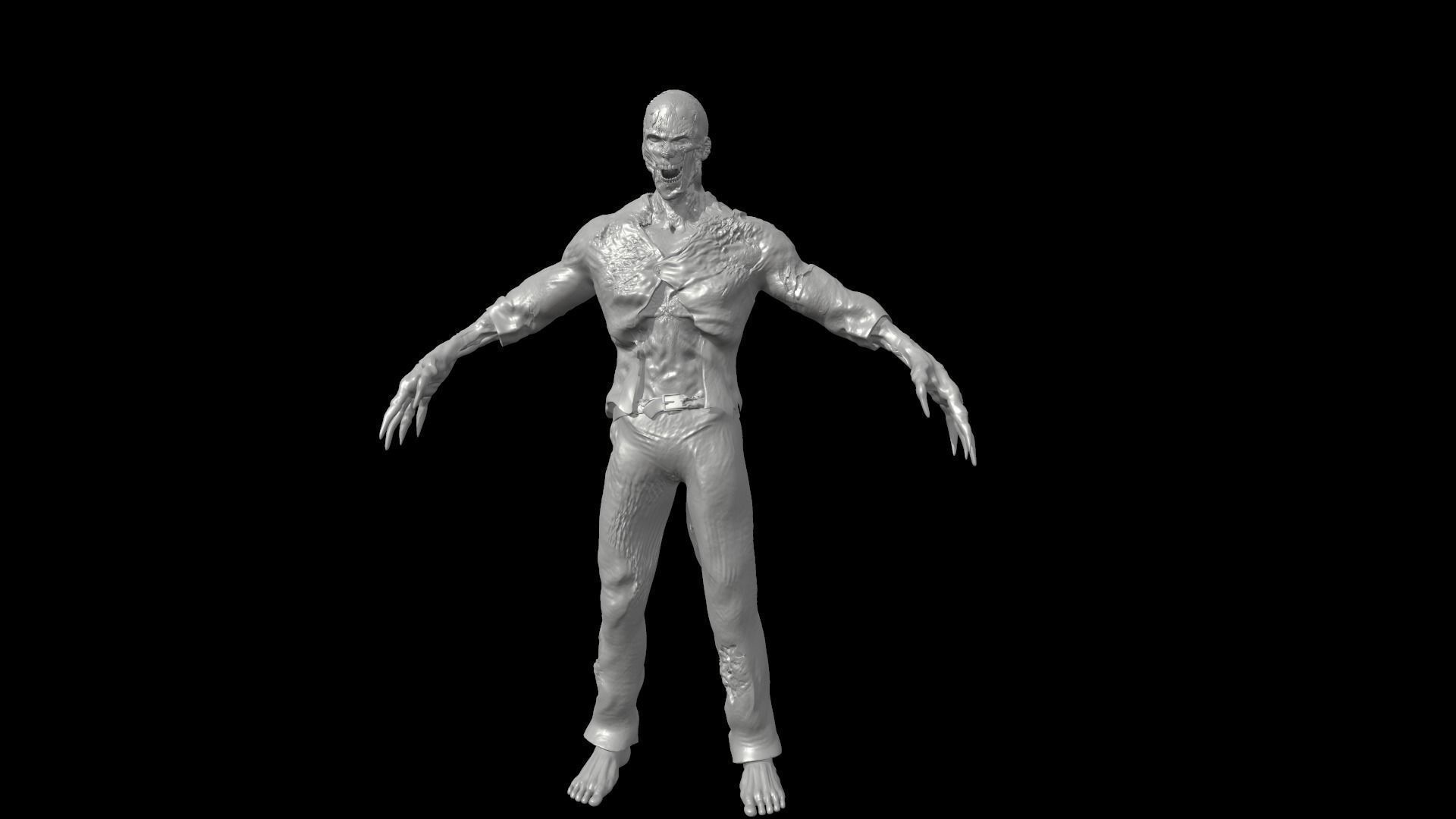 A large collection of high-poly models from the program zbrush _5