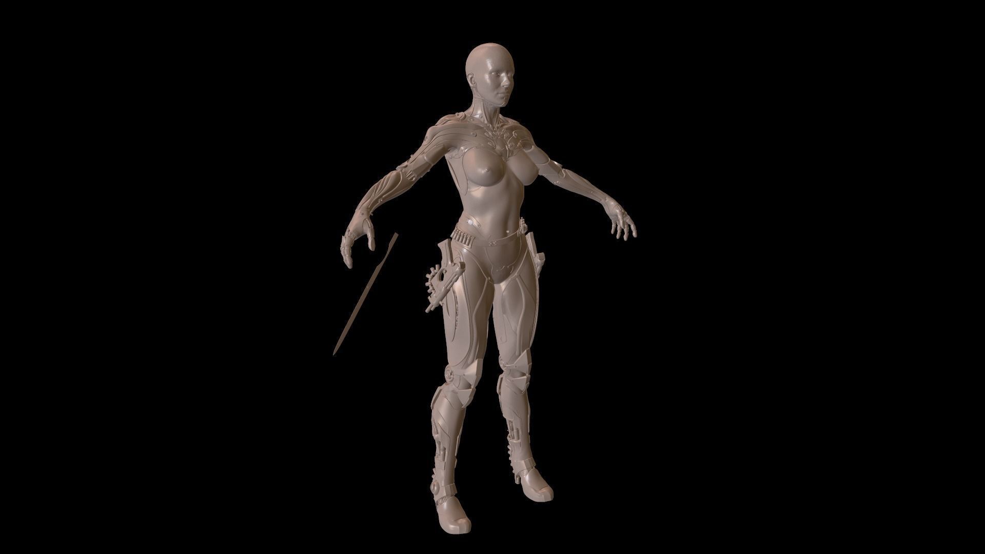 A large collection of high-poly models from the program zbrush _14