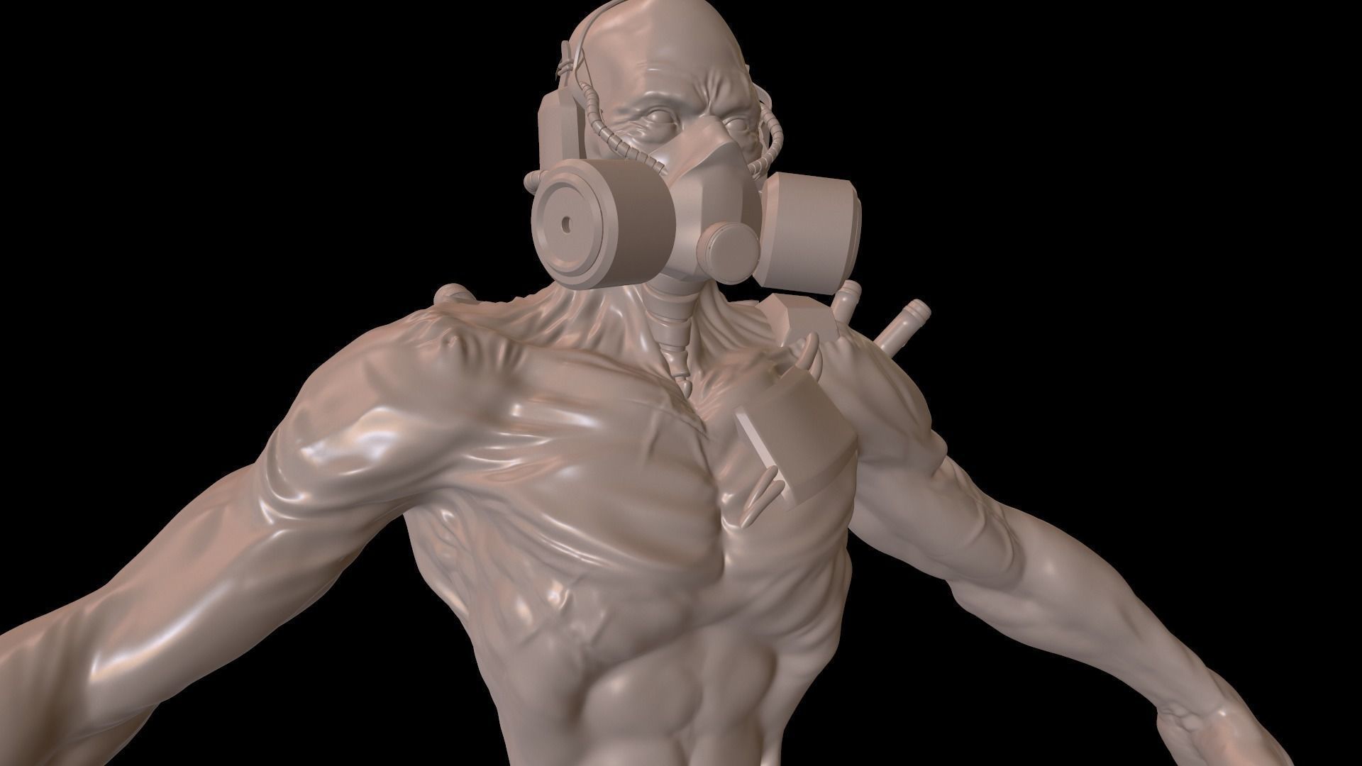 A large collection of high-poly models from the program zbrush _16