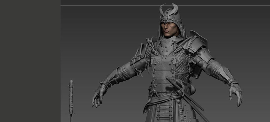A large collection of high-poly models from the program zbrush _8