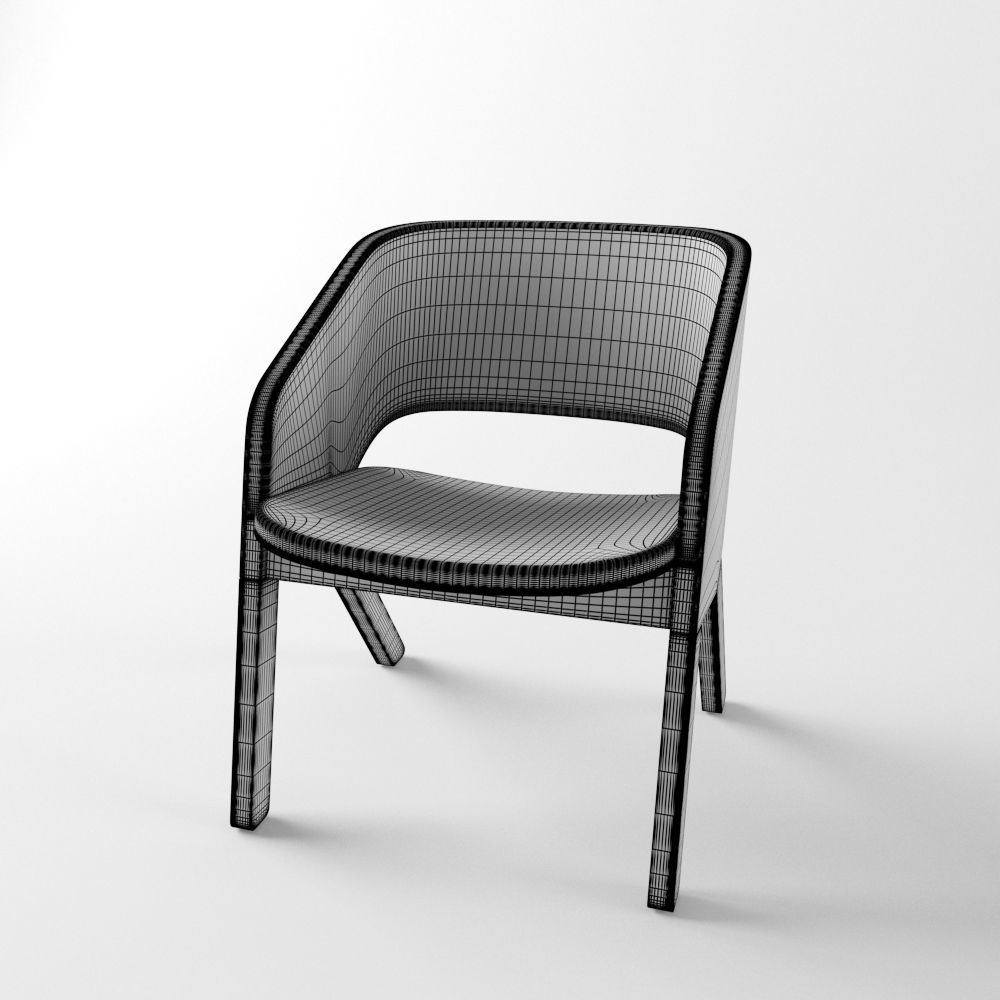 Merano Lounge Armchair 3D model_5
