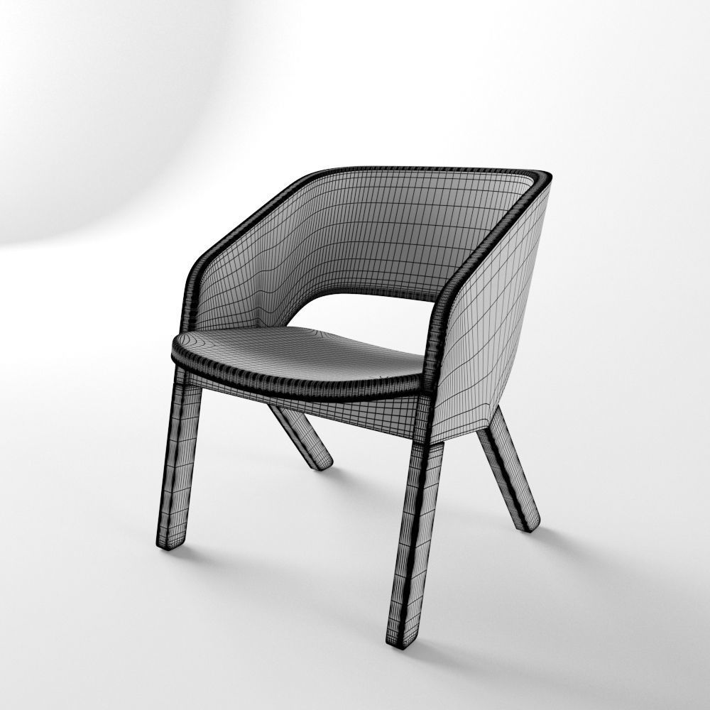Merano Lounge Armchair 3D model_3