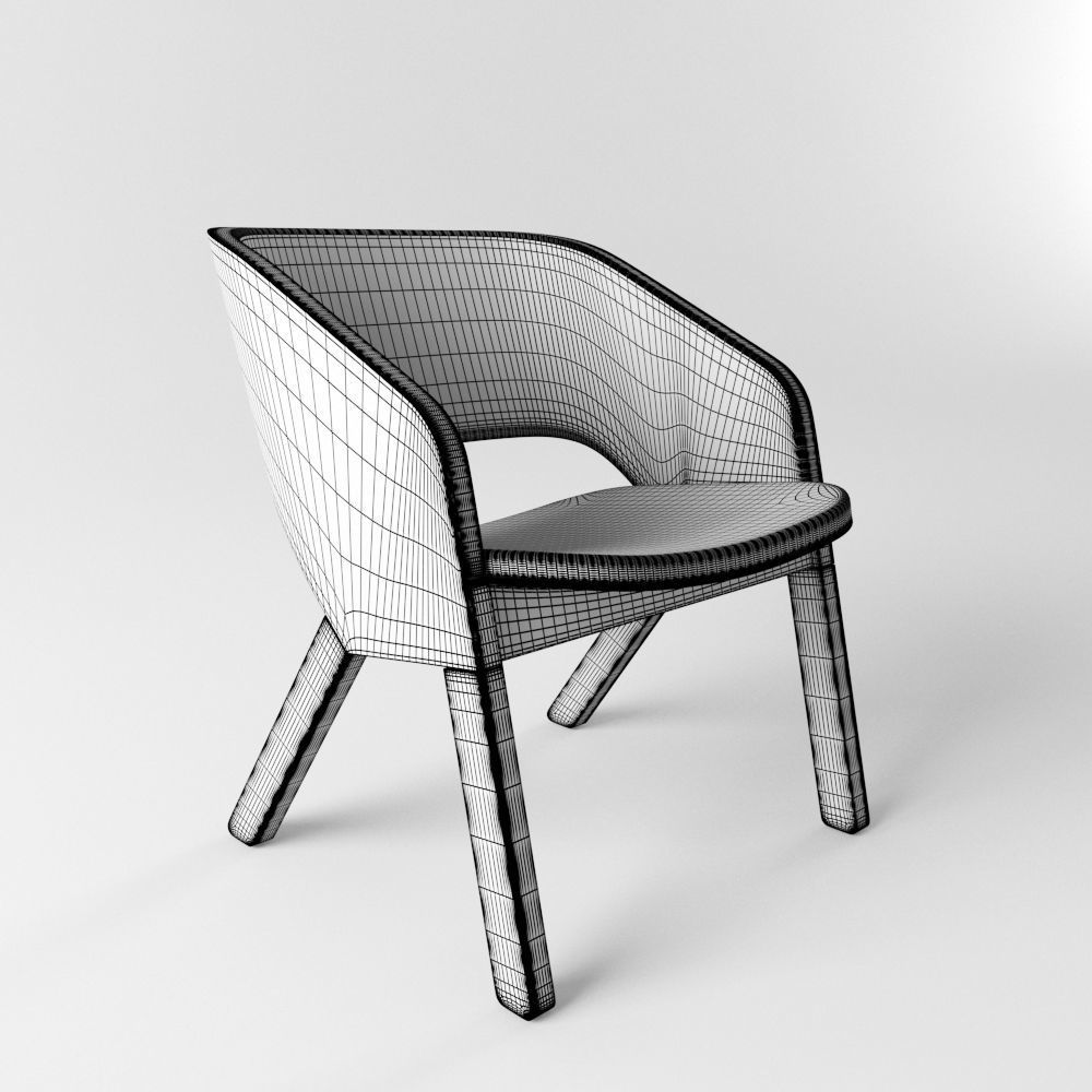 Merano Lounge Armchair 3D model_4