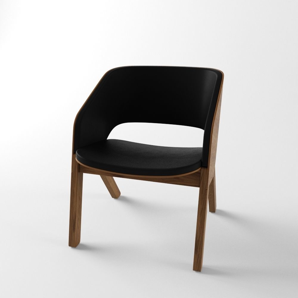 Merano Lounge Armchair 3D model_2