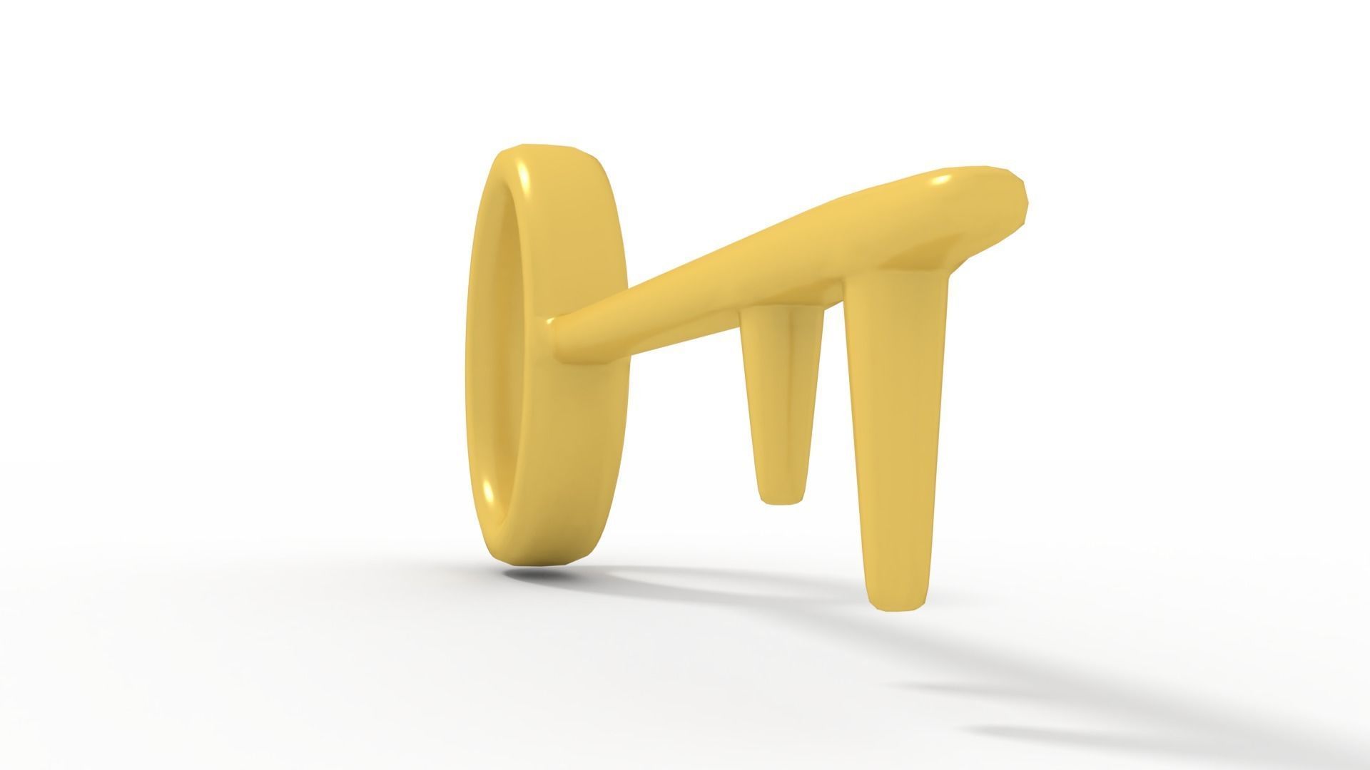 Key Low Poly 3D model_3