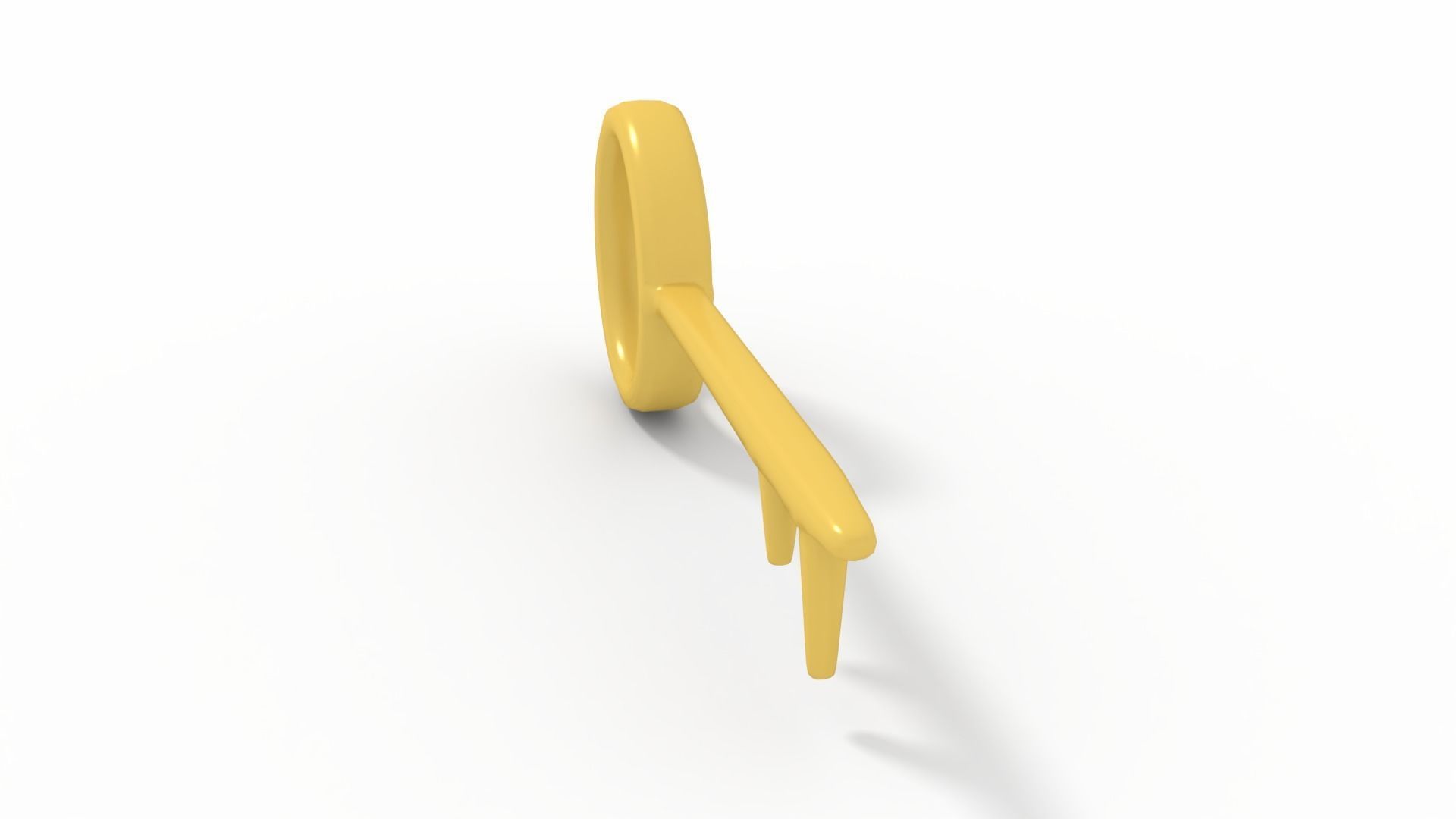 Key Low Poly 3D model_1