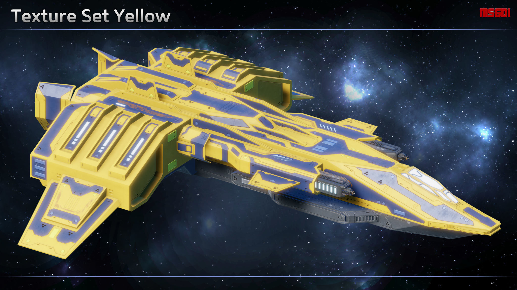 Spaceship Fighter Sundown Low-poly 3D model_10