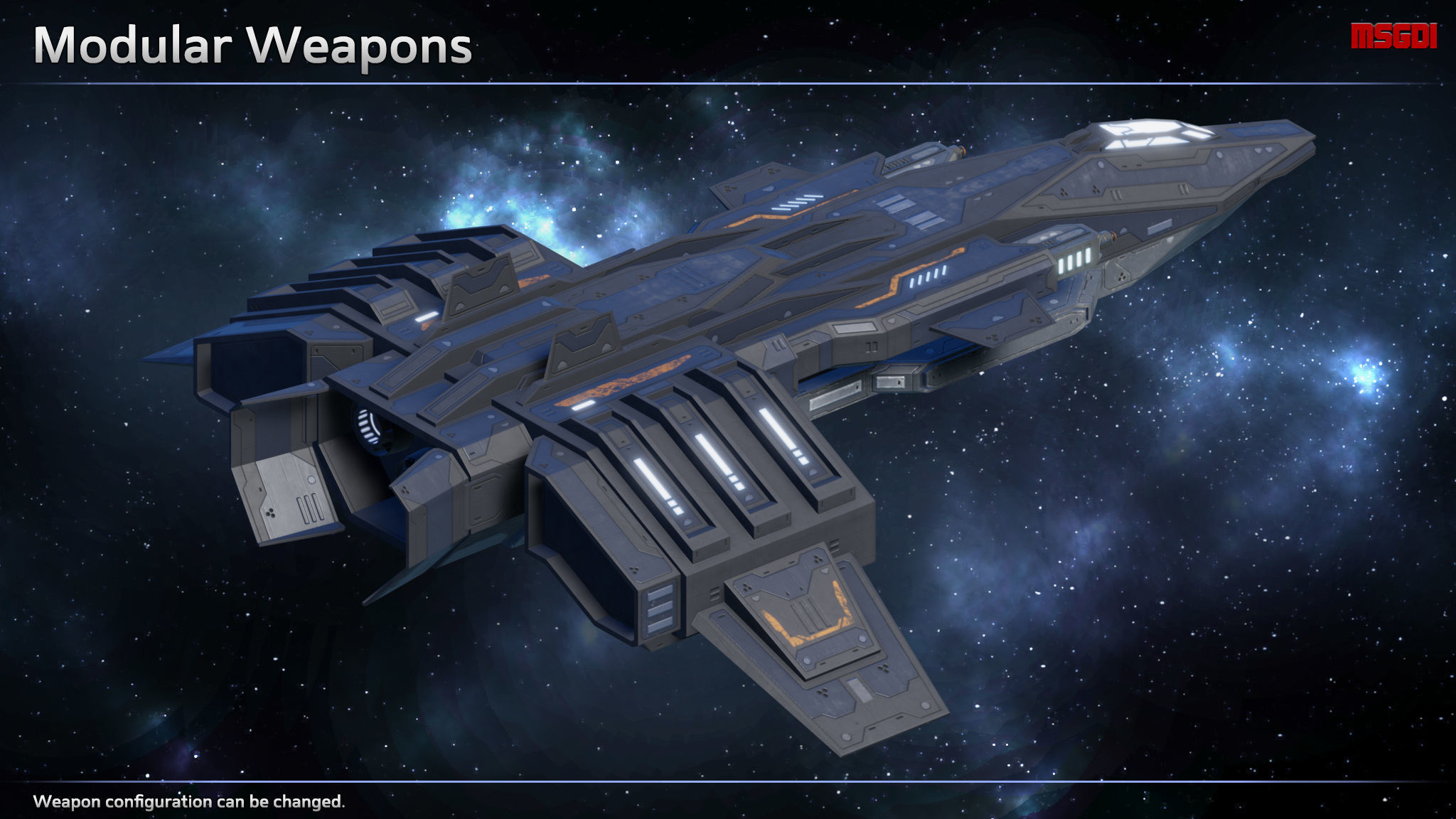 Spaceship Fighter Sundown Low-poly 3D model_3