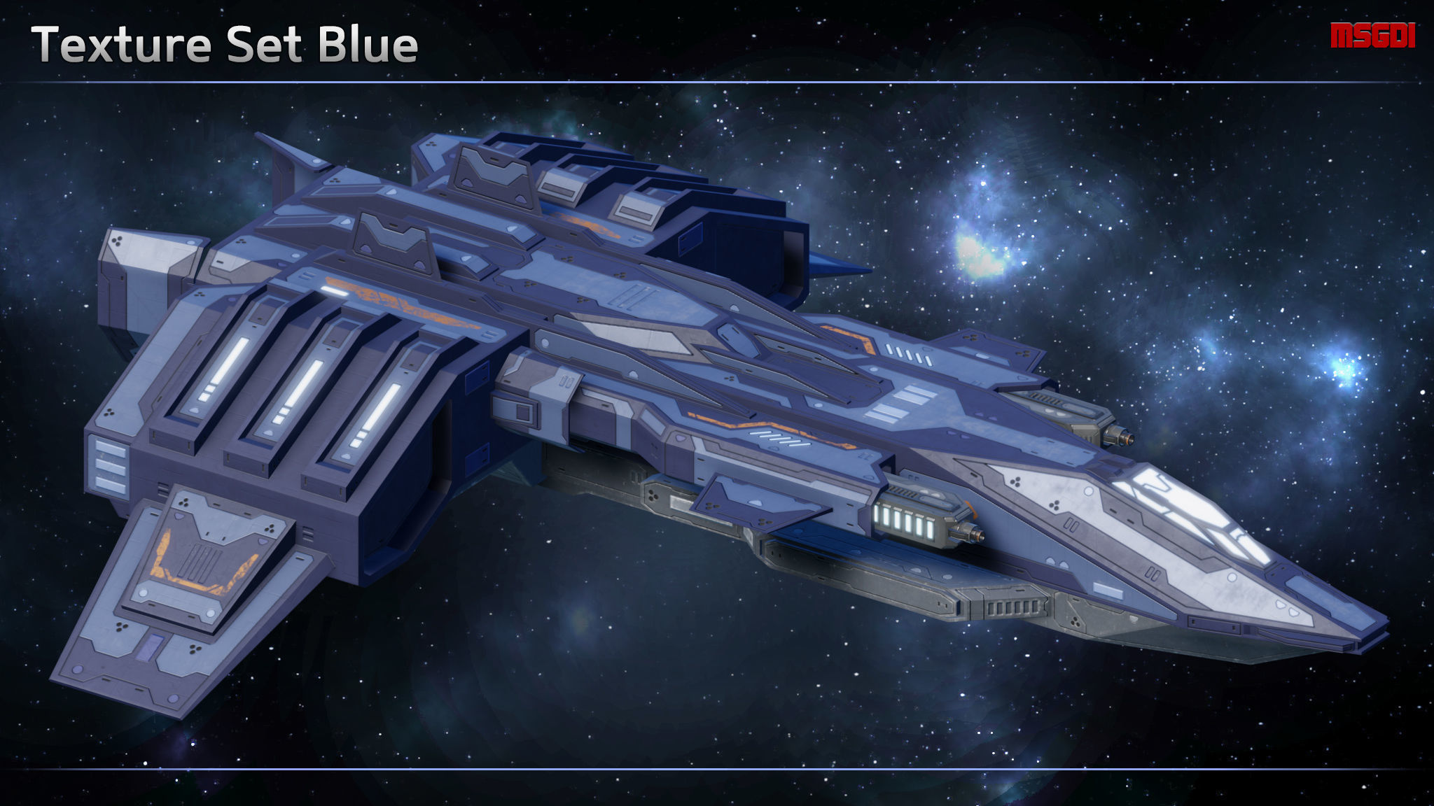 Spaceship Fighter Sundown Low-poly 3D model_6