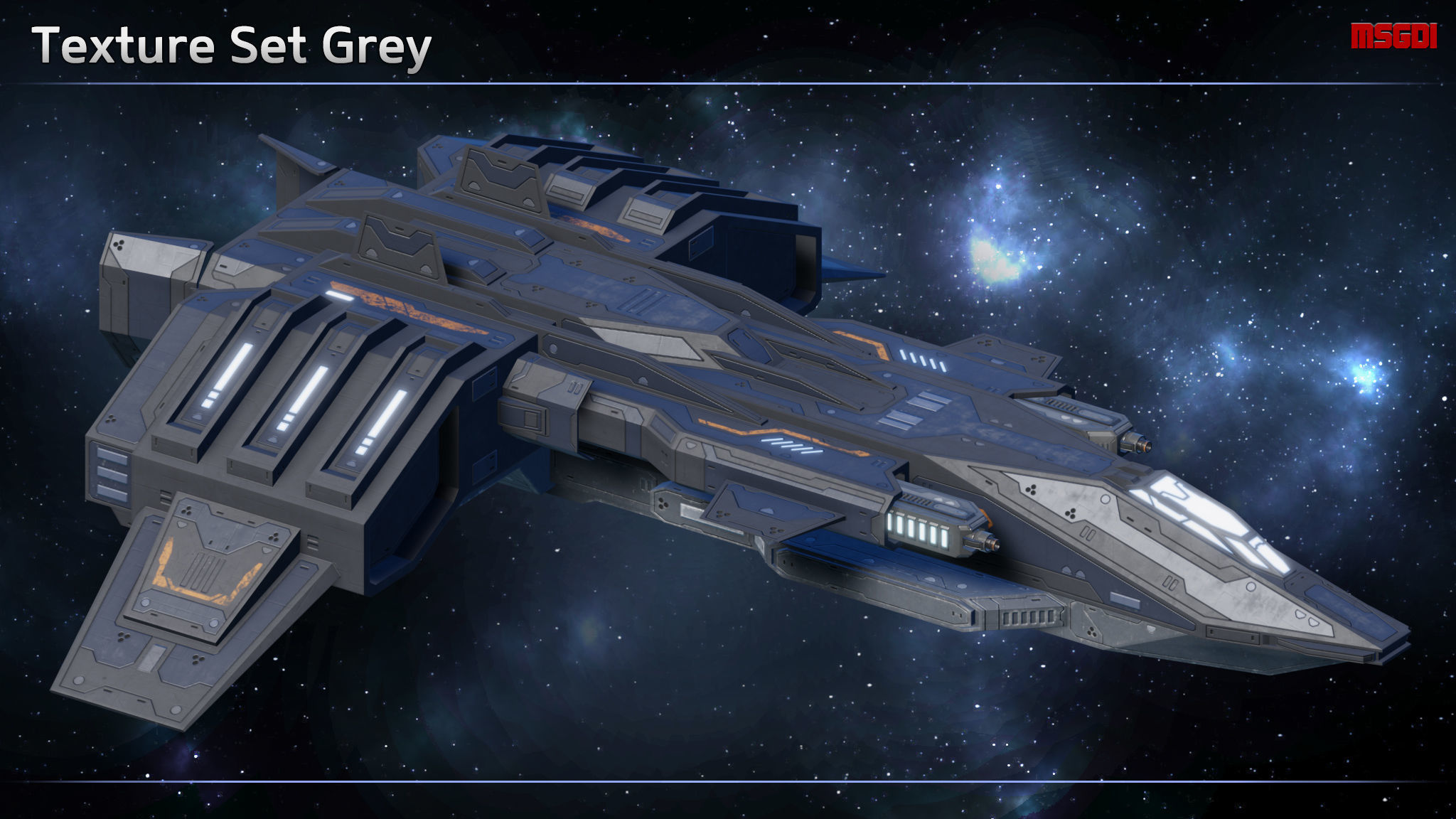 Spaceship Fighter Sundown Low-poly 3D model_7