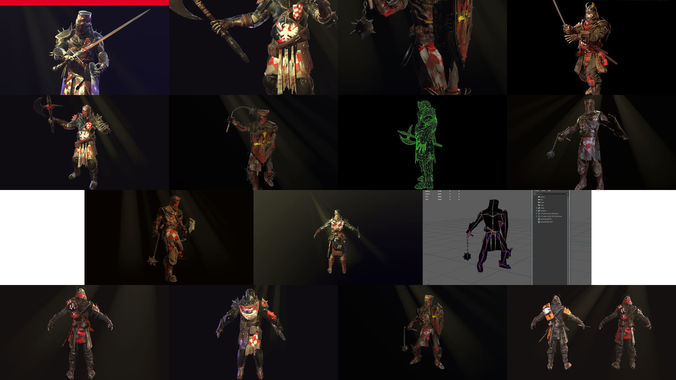Knight collection group of warriors 