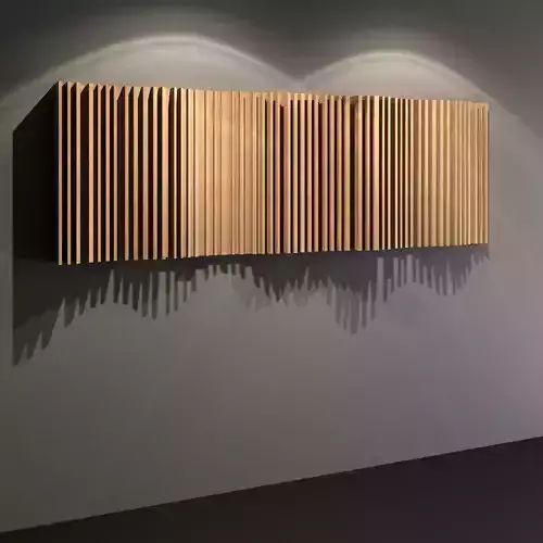 Wave Diffuser - Recording Studio Wall Panel 3D model
