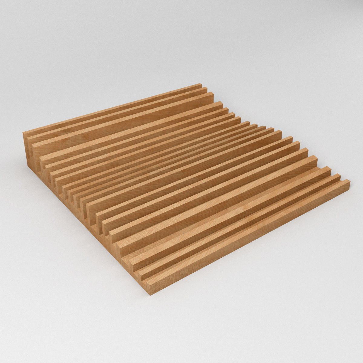 Wave Diffuser - Recording Studio Wall Panel 3D model_5
