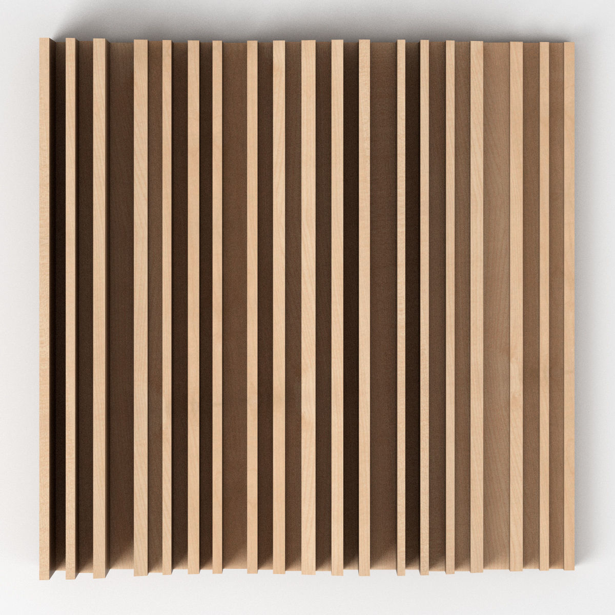 Wave Diffuser - Recording Studio Wall Panel 3D model_1