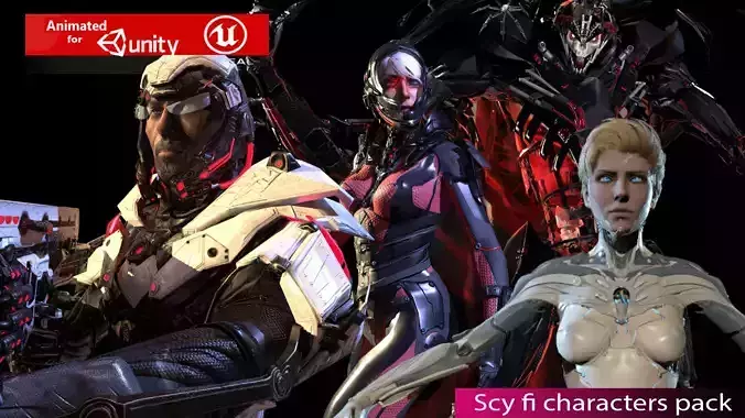 Collection of Scy fi characters 