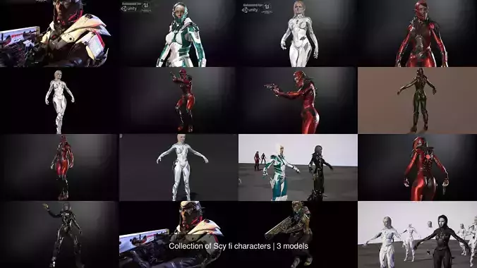 Collection of Scy fi characters