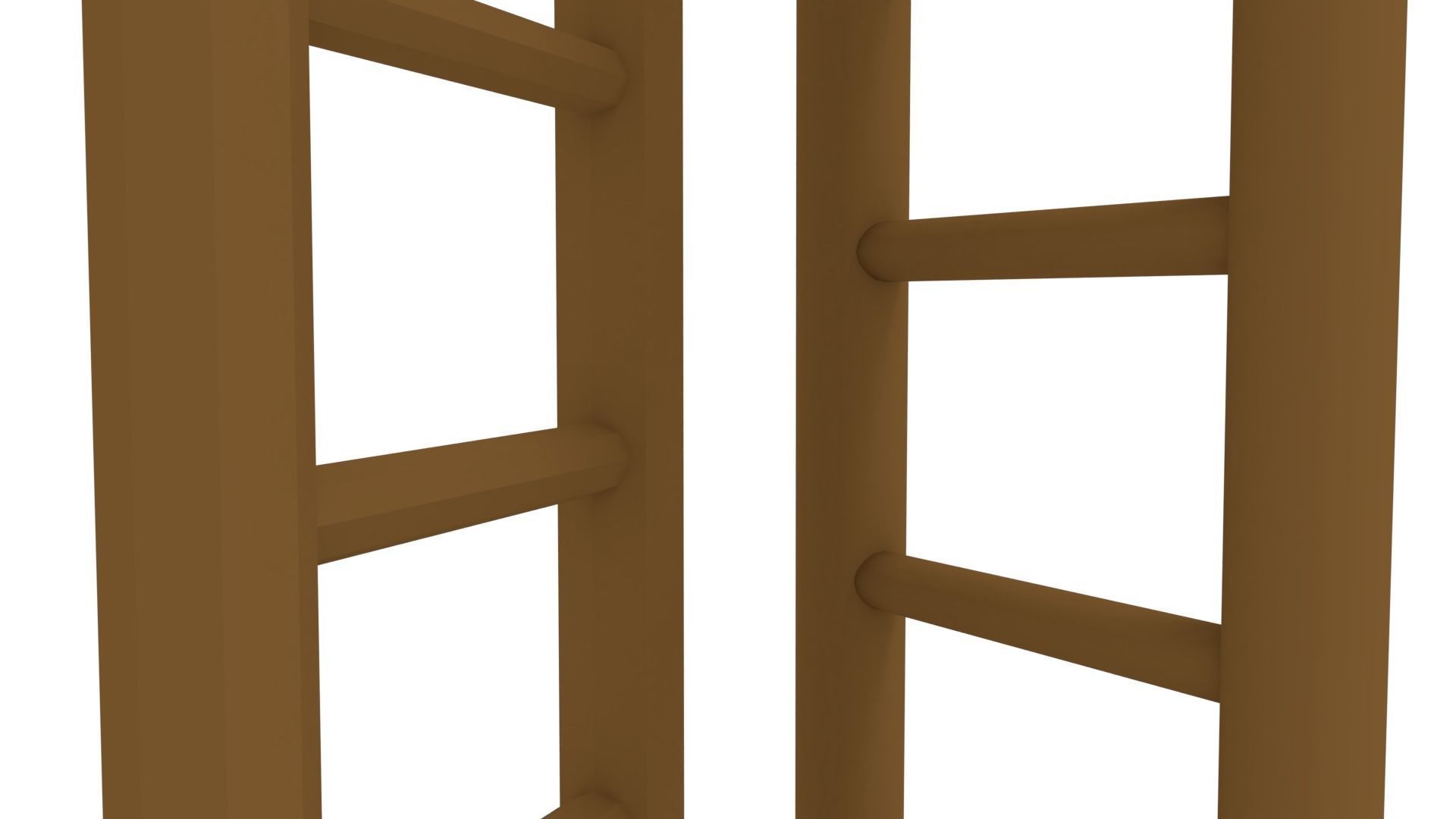 Ladder Low-Poly and Higher-Poly Low-poly 3D model_4
