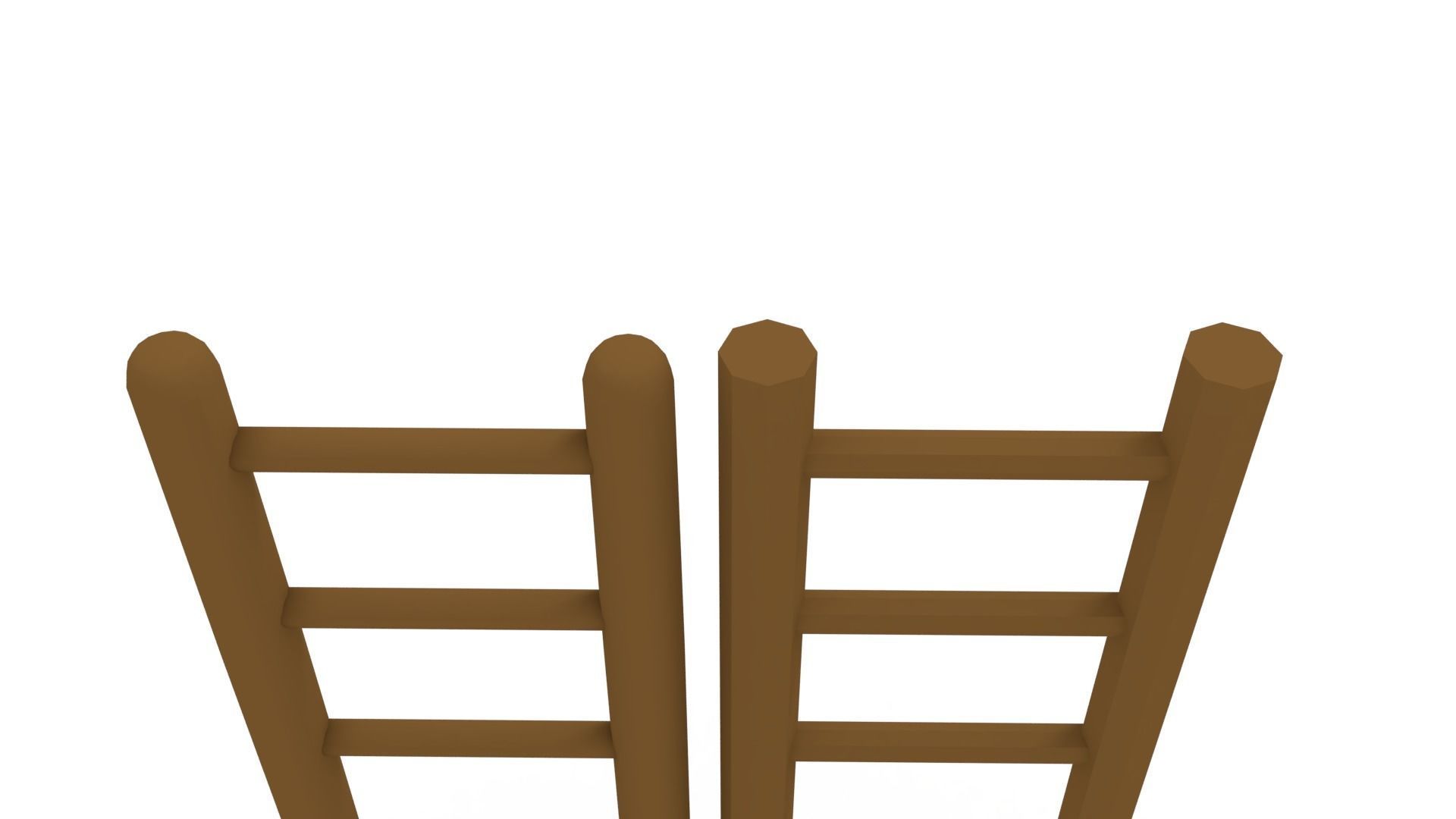 Ladder Low-Poly and Higher-Poly Low-poly 3D model_2