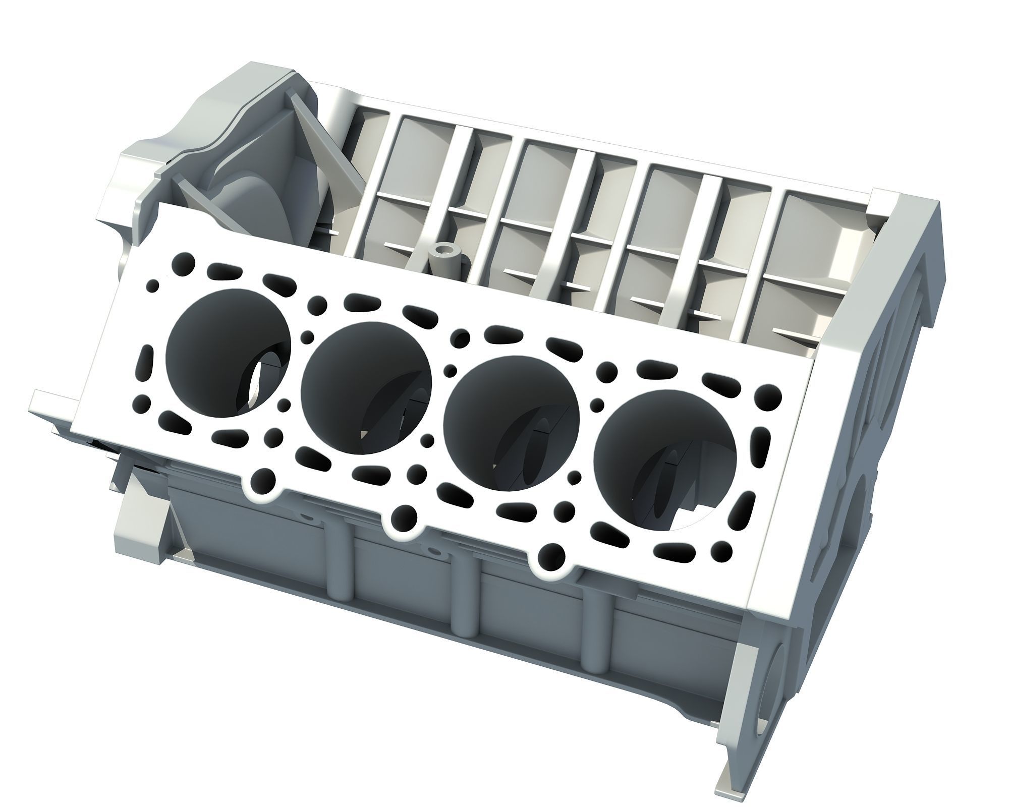 V8 Engine with Inner Parts 3D model_12