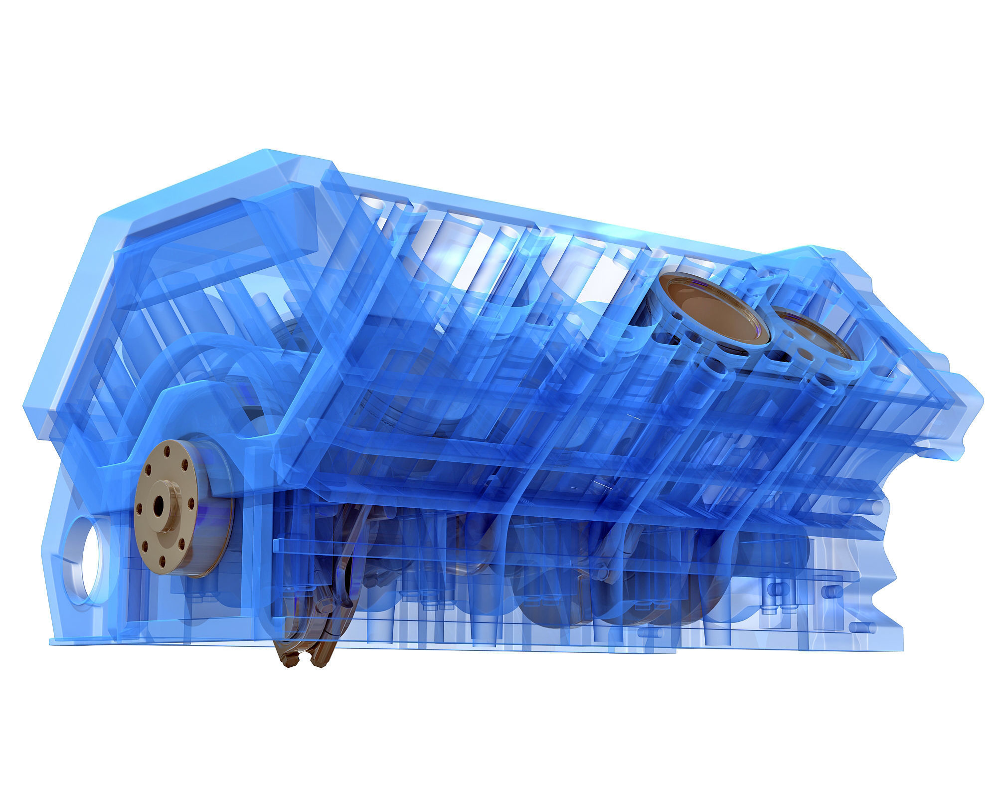 V8 Engine with Inner Parts 3D model_19