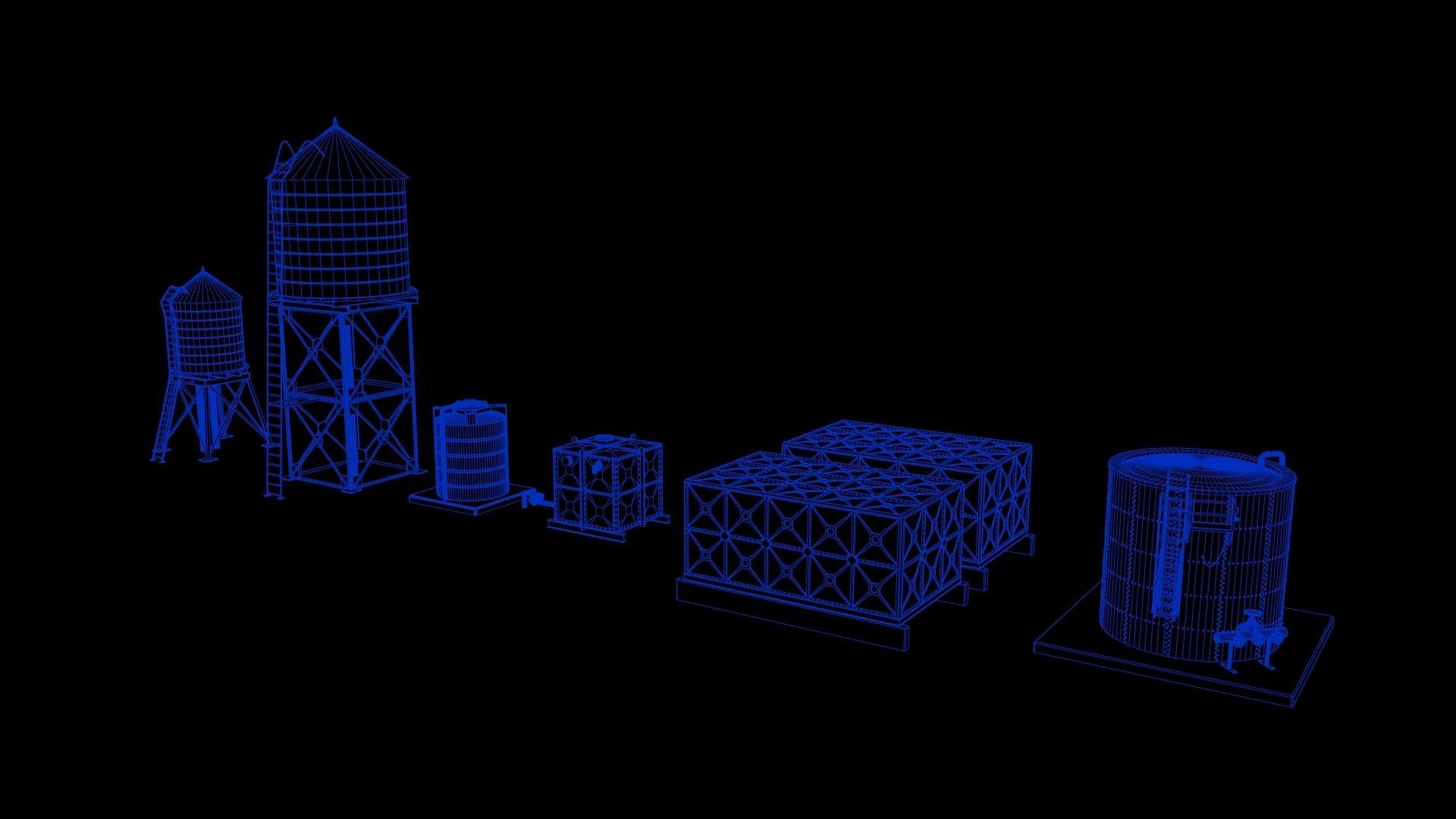 Water tank collection 1 3D model_1