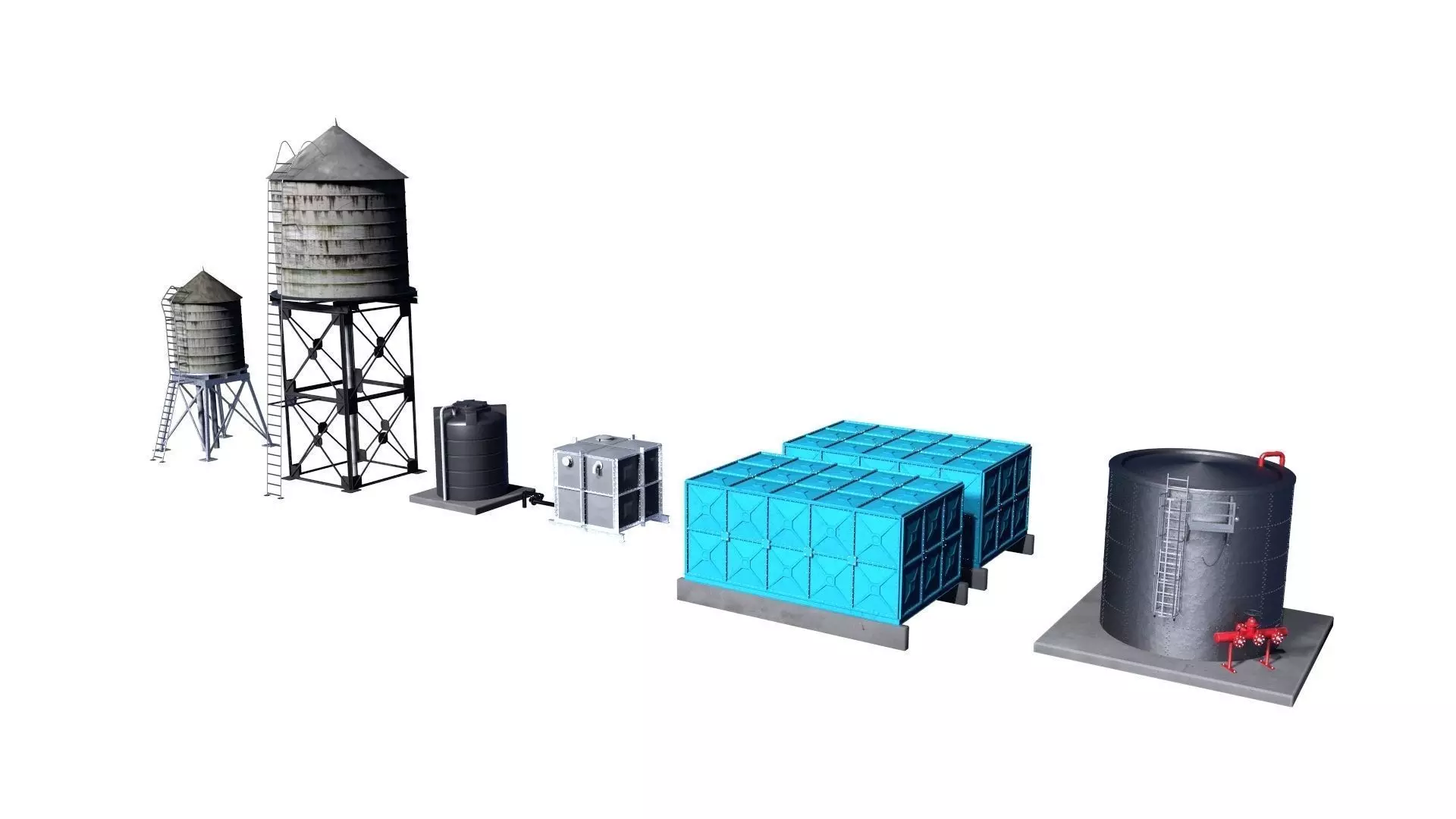 Water tank collection 1 3D model_0