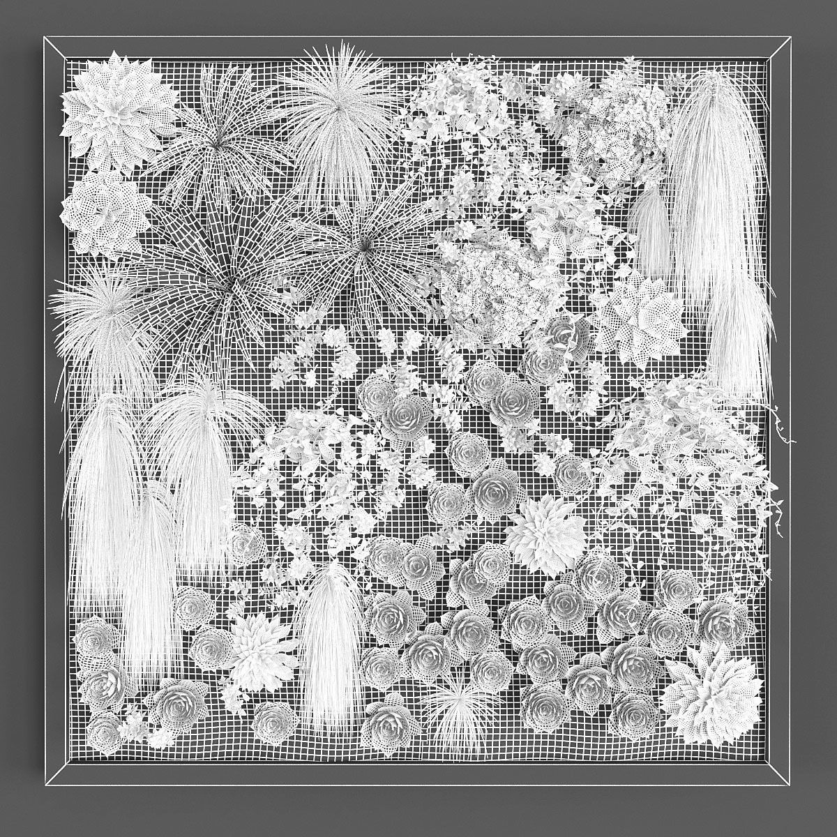 Vertical gardening 04 Low-poly 3D model_2