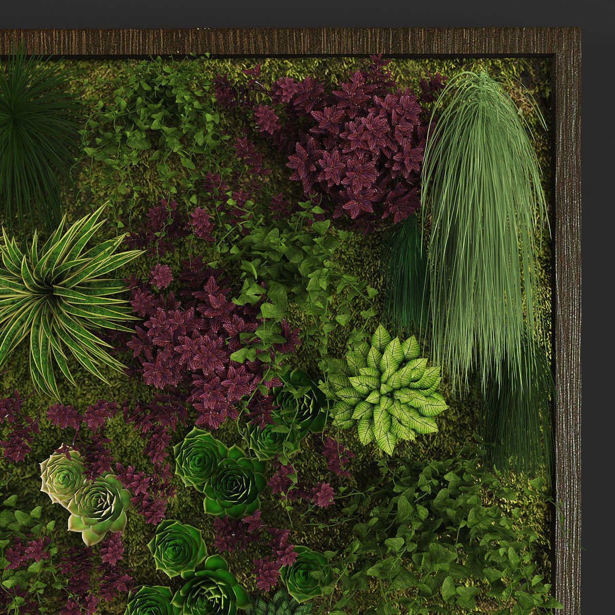 Vertical gardening 04 Low-poly 3D model_1