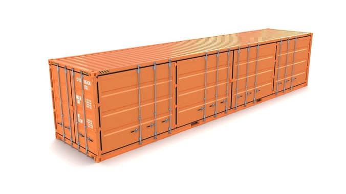 40ft Shipping Container Side Open 3D model