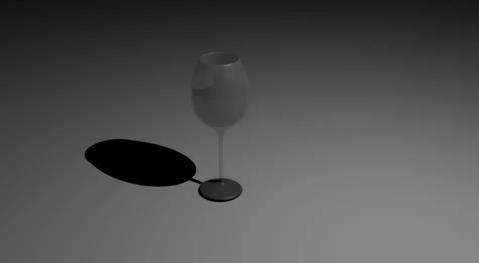 Wineglass Low-poly 3D model_0